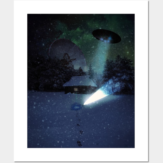 Alien Abduction At The Cabin Wall Art by MerlinArt